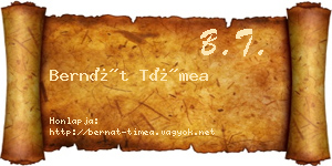 Bernát Tímea névjegykártya