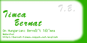 timea bernat business card